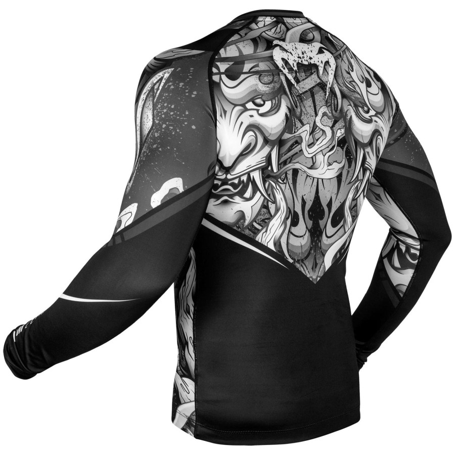 camiseta de proteção solar venum devil - manga longa - brancapreta