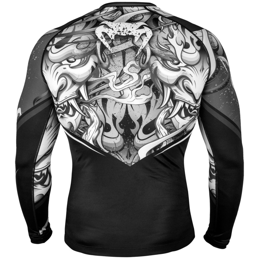 camiseta de proteção solar venum devil - manga longa - brancapreta