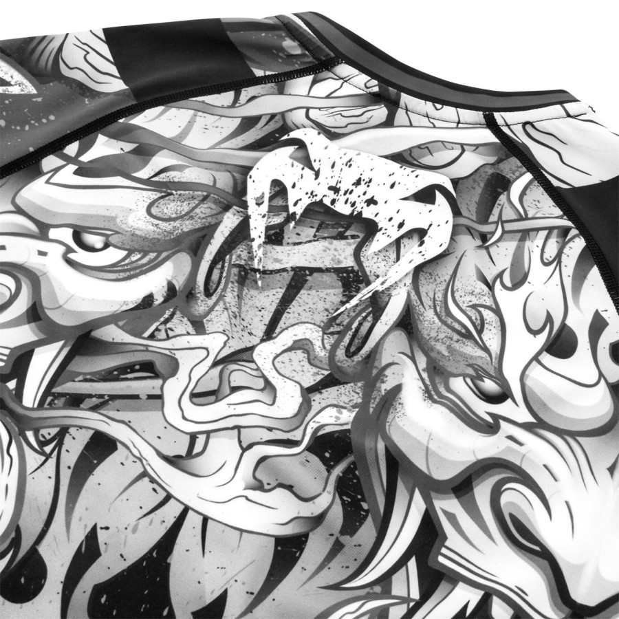 camiseta de proteção solar venum devil - manga longa - brancapreta