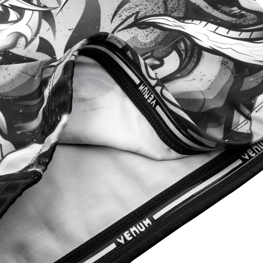 camiseta de proteção solar venum devil - manga longa - brancapreta