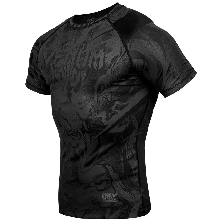 camiseta de proteção solar venum devil - manga curta - pretapreta