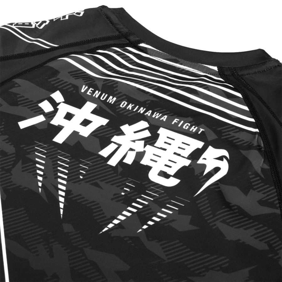 camiseta de proteção solar venum okinawa 2.0 - manga curta - pretobranco