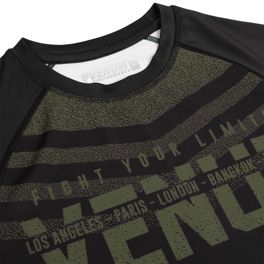 camiseta de proteção solar venum signature - manga longa - pretocáqui - exclusiva