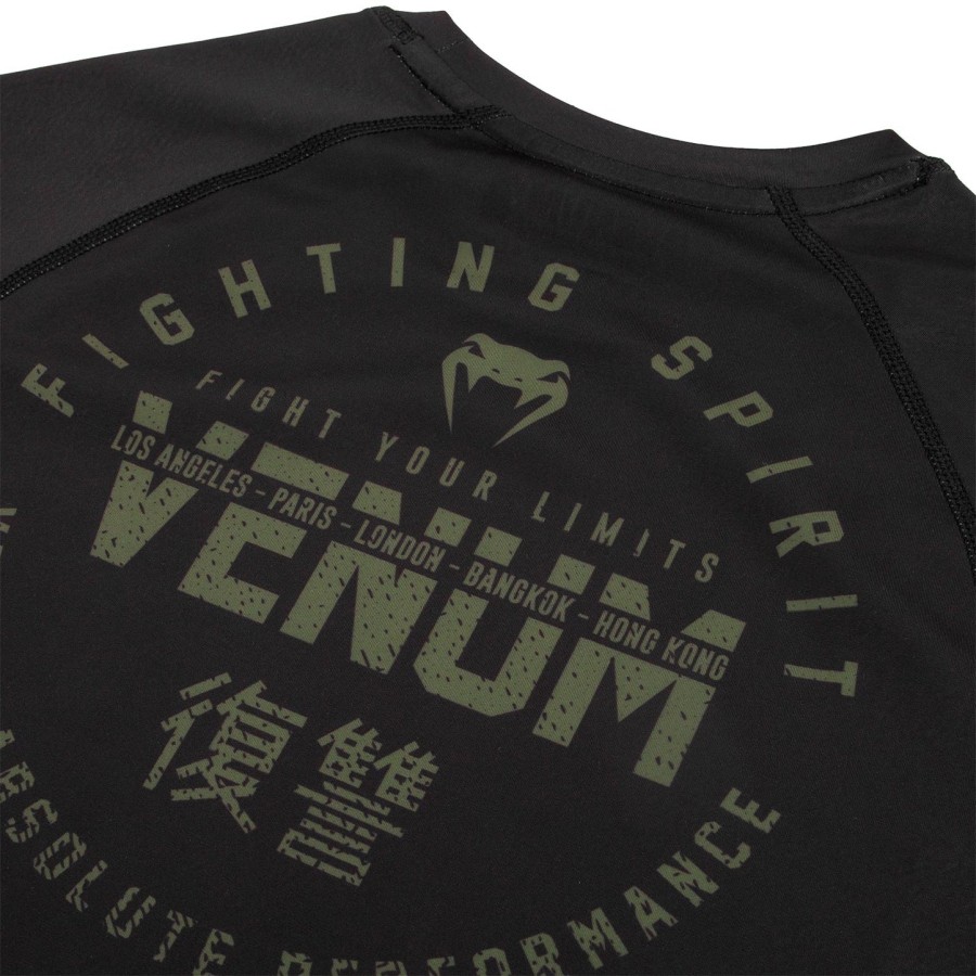 camiseta de proteção solar venum signature - manga longa - pretocáqui - exclusiva