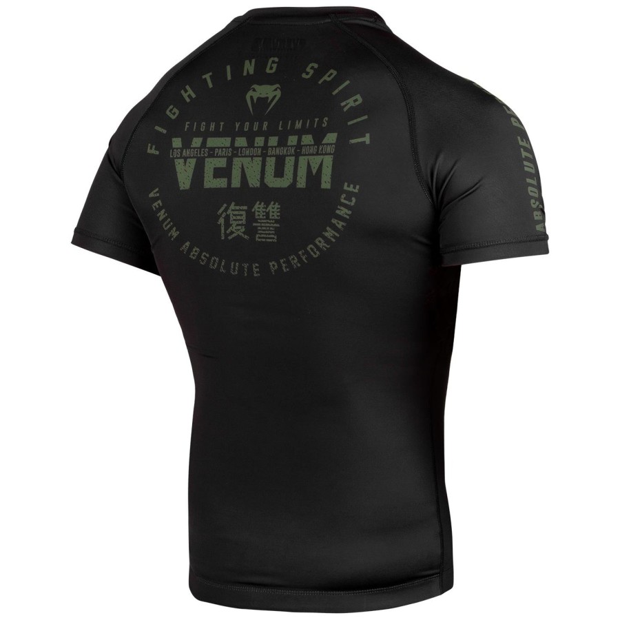 camiseta de proteção solar venum signature - manga curta - pretocáqui - exclusiva