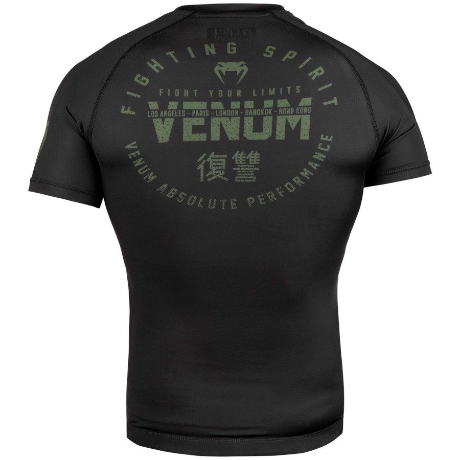 camiseta de proteção solar venum signature - manga curta - pretocáqui - exclusiva