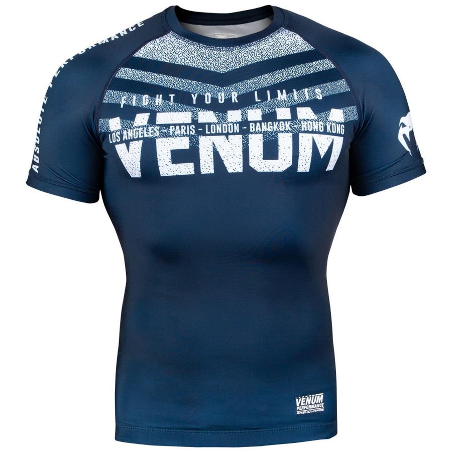 camiseta de proteção solar venum signature - manga curta - azul marinhobranco