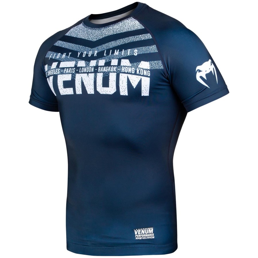 camiseta de proteção solar venum signature - manga curta - azul marinhobranco