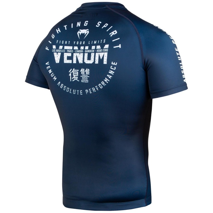 camiseta de proteção solar venum signature - manga curta - azul marinhobranco