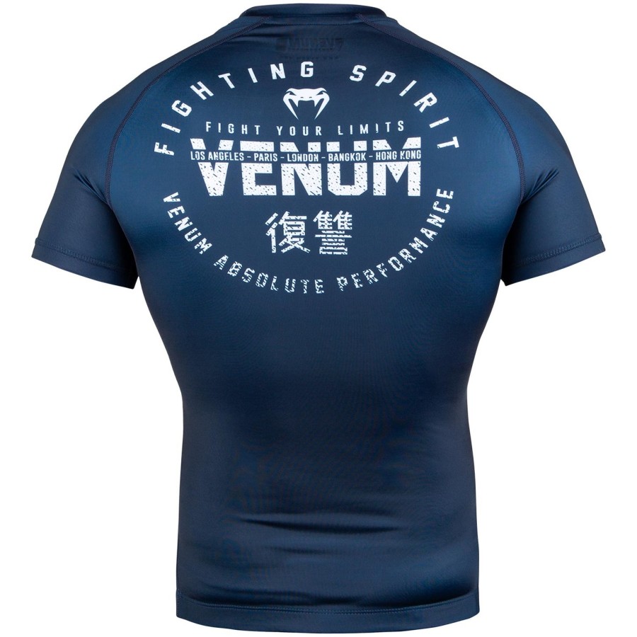 camiseta de proteção solar venum signature - manga curta - azul marinhobranco