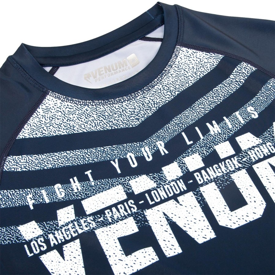 camiseta de proteção solar venum signature - manga curta - azul marinhobranco