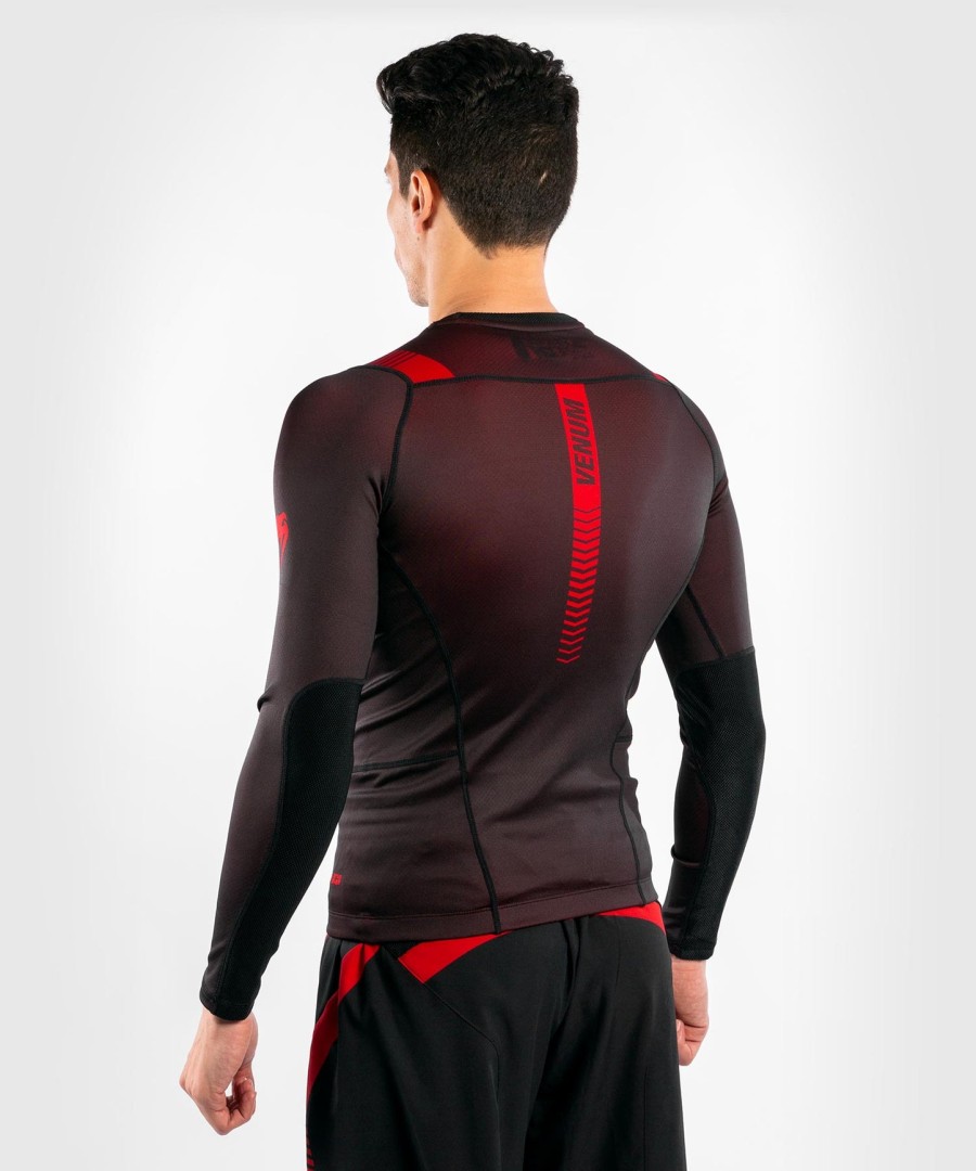 venum nogi 3.0 rashguard - manga longa - pretovermelho
