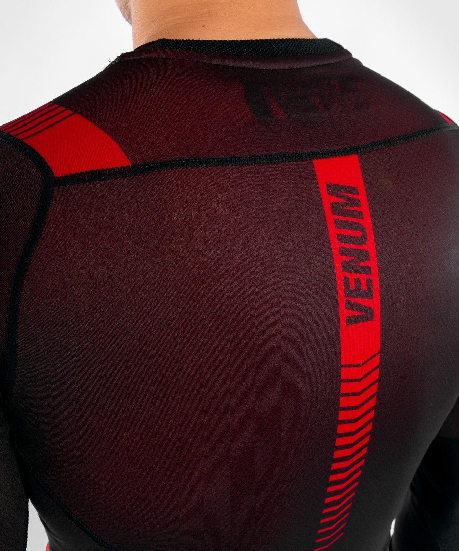 venum nogi 3.0 rashguard - manga longa - pretovermelho