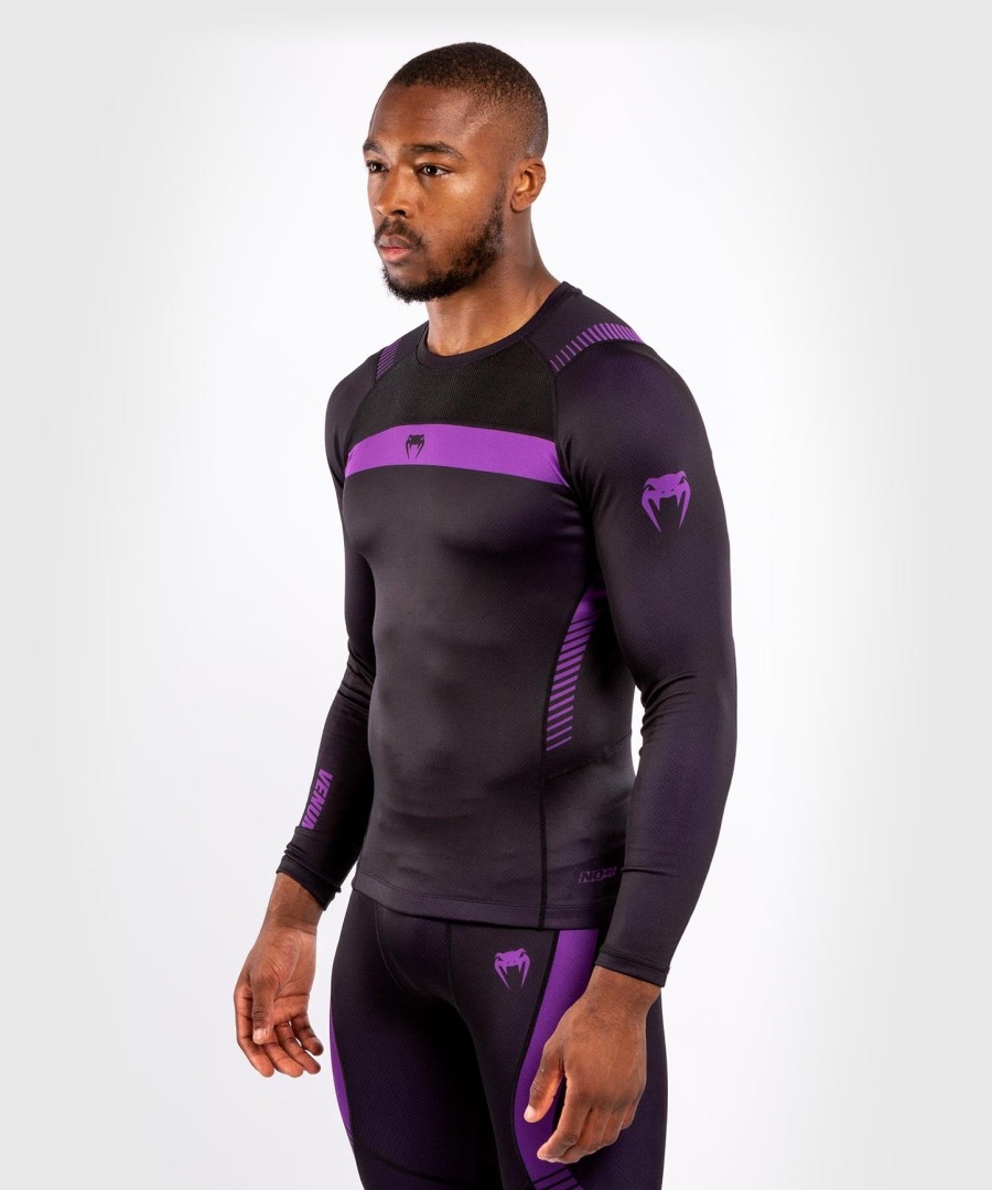 rashguard venum nogi 3.0 - mangas compridas - pretoroxo