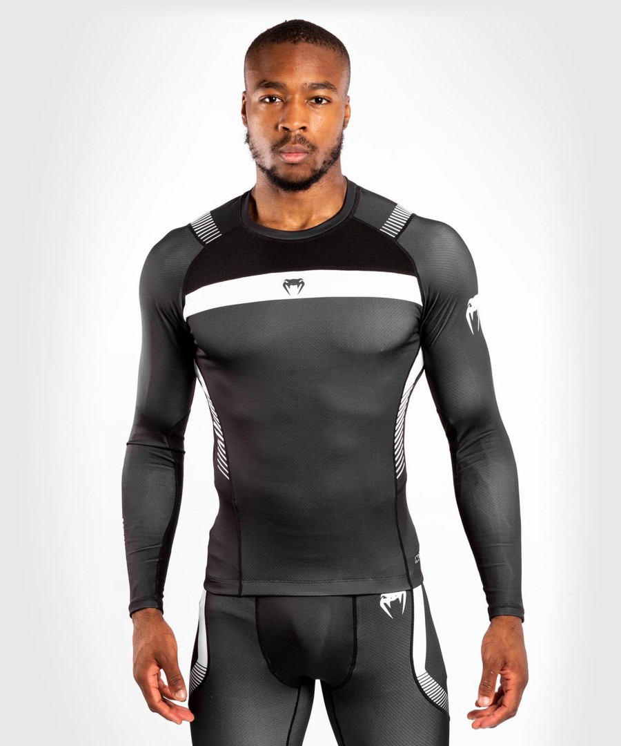 venum nogi 3.0 rashguard - manga longa - pretobranco