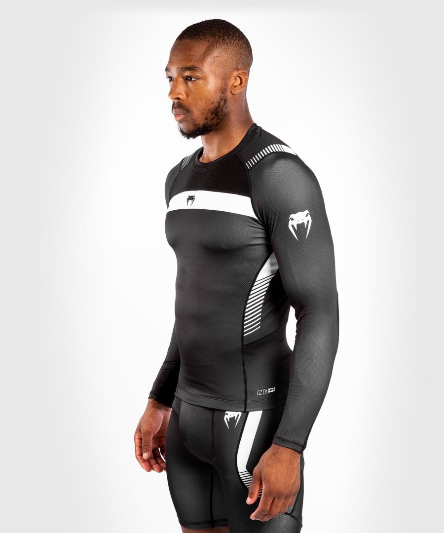 venum nogi 3.0 rashguard - manga longa - pretobranco