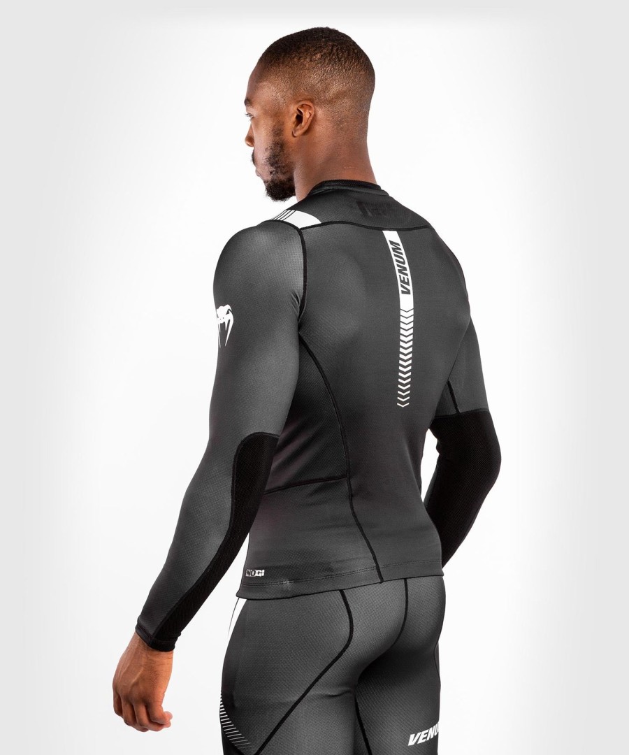 venum nogi 3.0 rashguard - manga longa - pretobranco