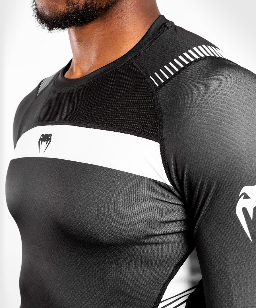 venum nogi 3.0 rashguard - manga longa - pretobranco