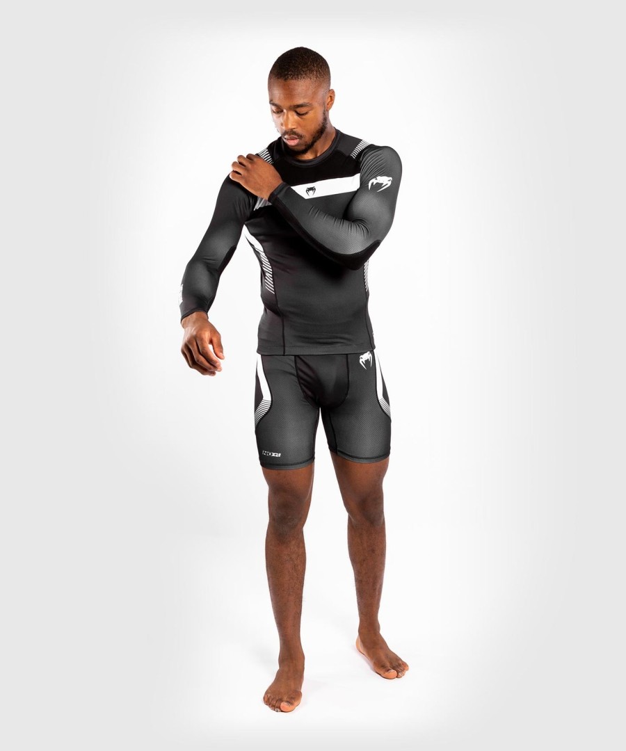 venum nogi 3.0 rashguard - manga longa - pretobranco