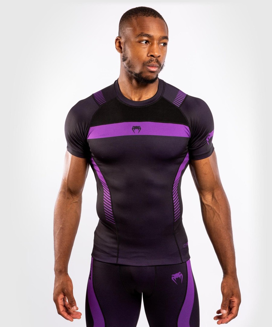 rashguard venum nogi 3.0 - manga curta - pretoroxo