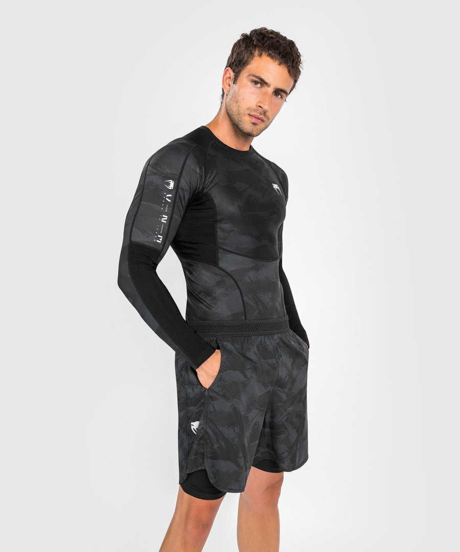 camiseta de proteção solar venum electron 3.0 - manga longa - preta
