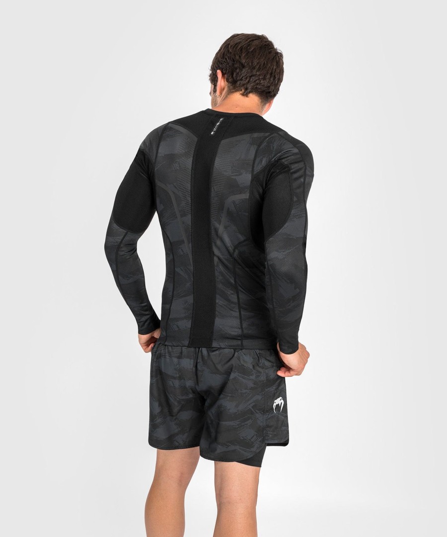 camiseta de proteção solar venum electron 3.0 - manga longa - preta