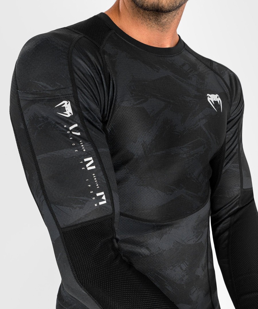 camiseta de proteção solar venum electron 3.0 - manga longa - preta
