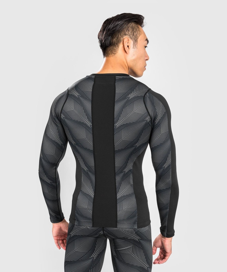 camiseta de proteção solar venum phantom de manga comprida - pretovermelho
