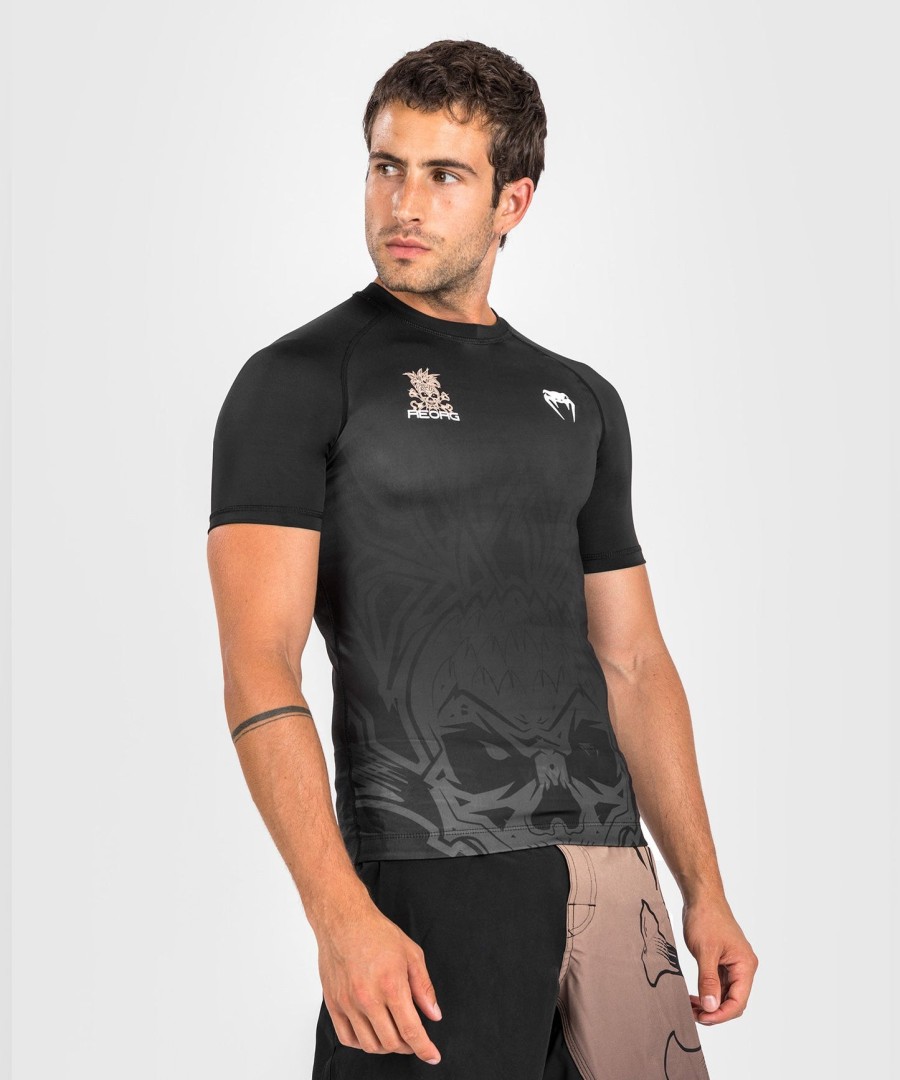 venum reorg rashguard - mangas curtas - preto