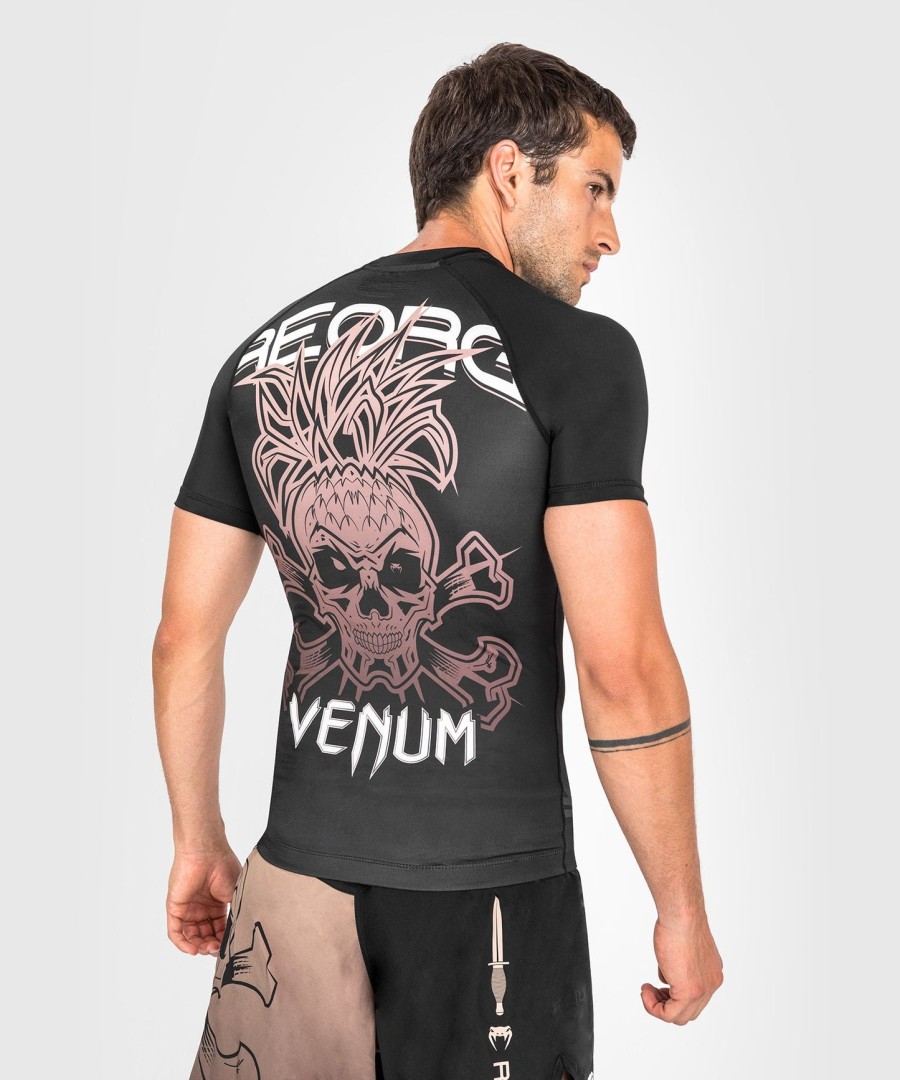 venum reorg rashguard - mangas curtas - preto