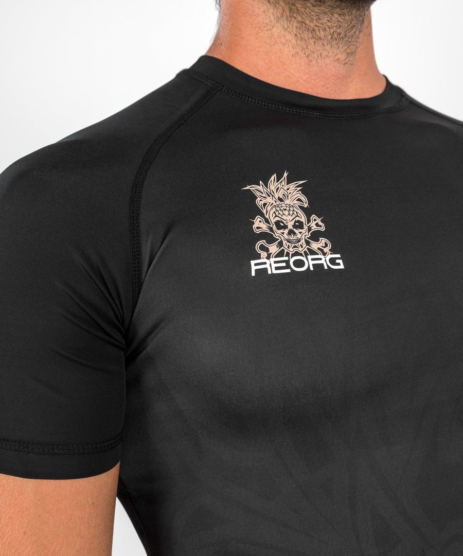 venum reorg rashguard - mangas curtas - preto