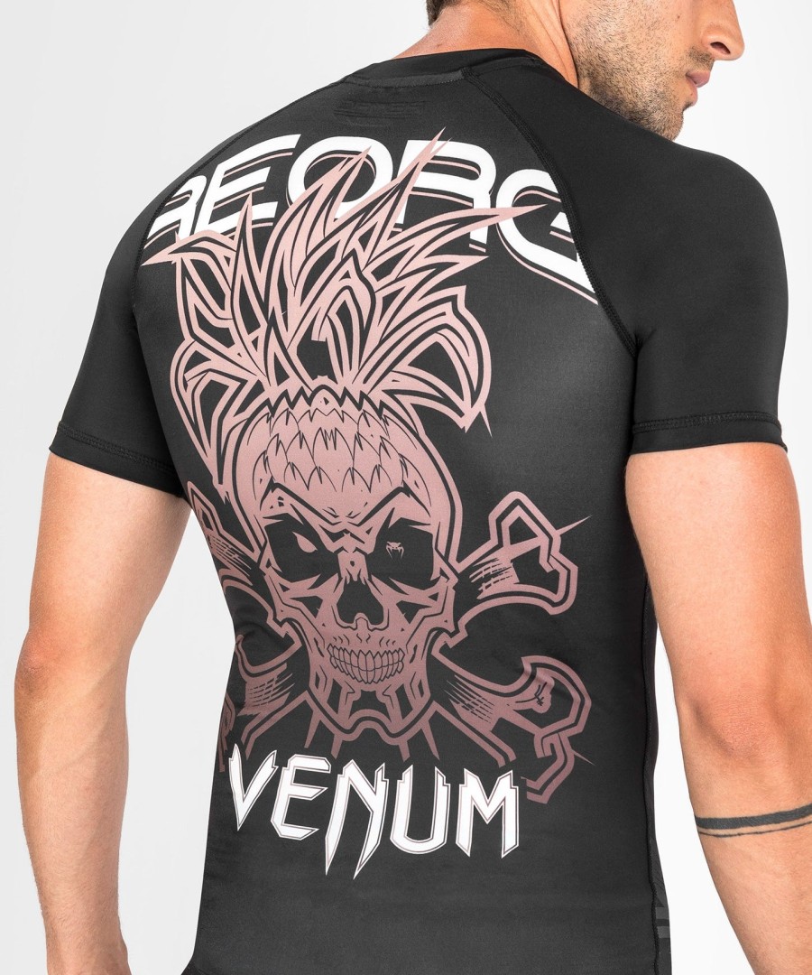 venum reorg rashguard - mangas curtas - preto