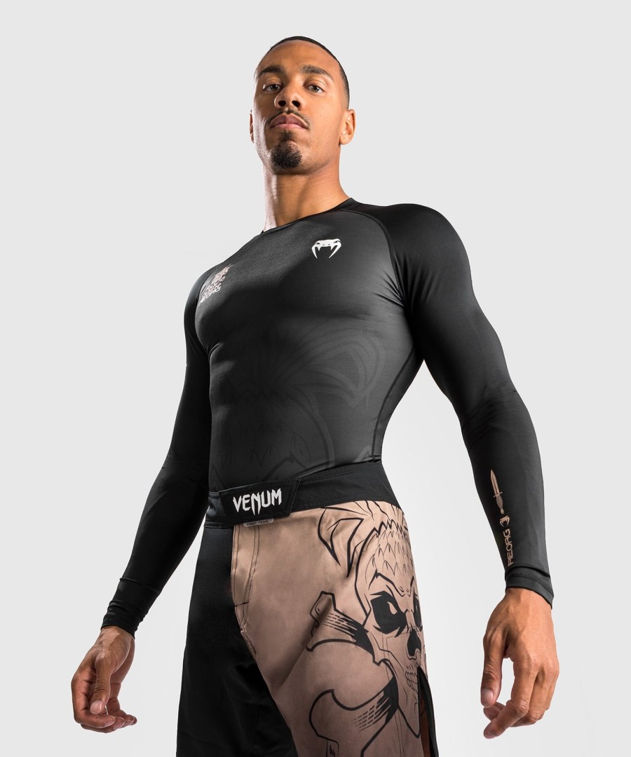 venum reorg rashguard mangas compridas - preto