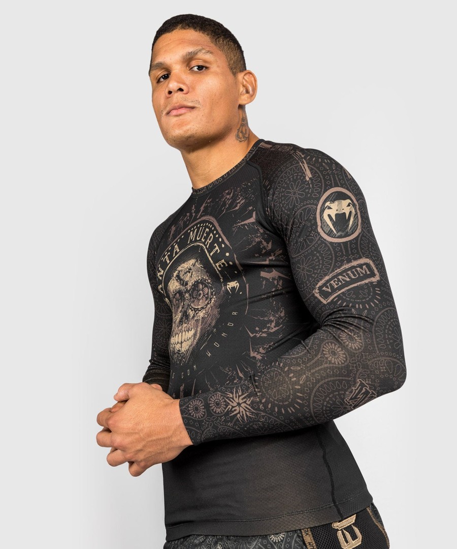 venum santa muerte dark side - camiseta de proteção solar de manga comprida - pretomarrom