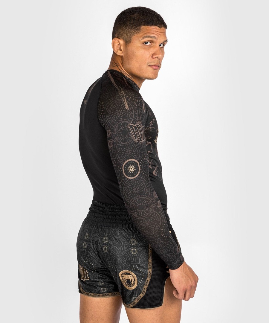 venum santa muerte dark side - camiseta de proteção solar de manga comprida - pretomarrom