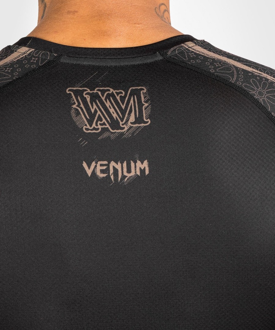 venum santa muerte dark side - camiseta de proteção solar de manga comprida - pretomarrom