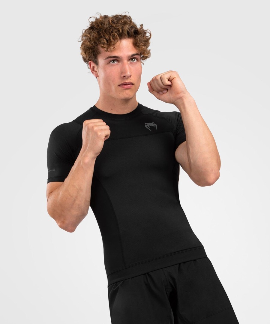 camiseta de proteção solar venum g-fit air de manga curta - preta