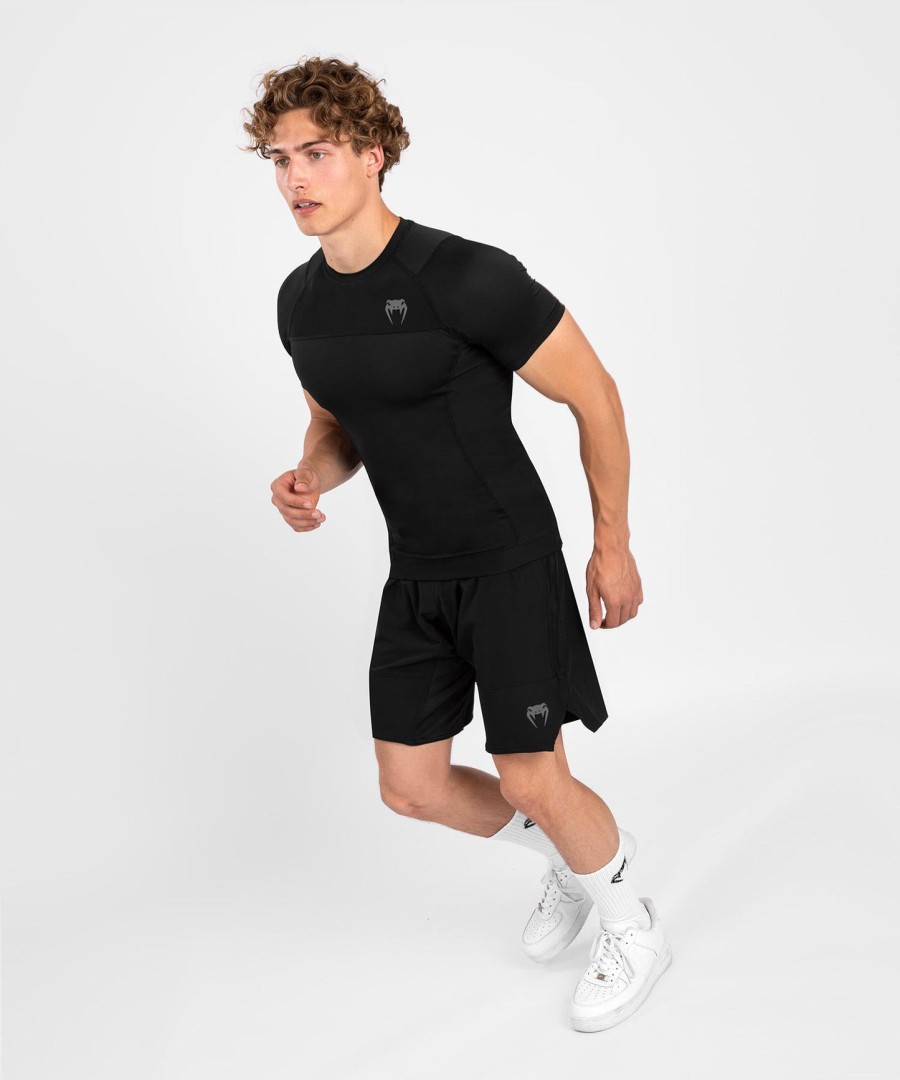 camiseta de proteção solar venum g-fit air de manga curta - preta
