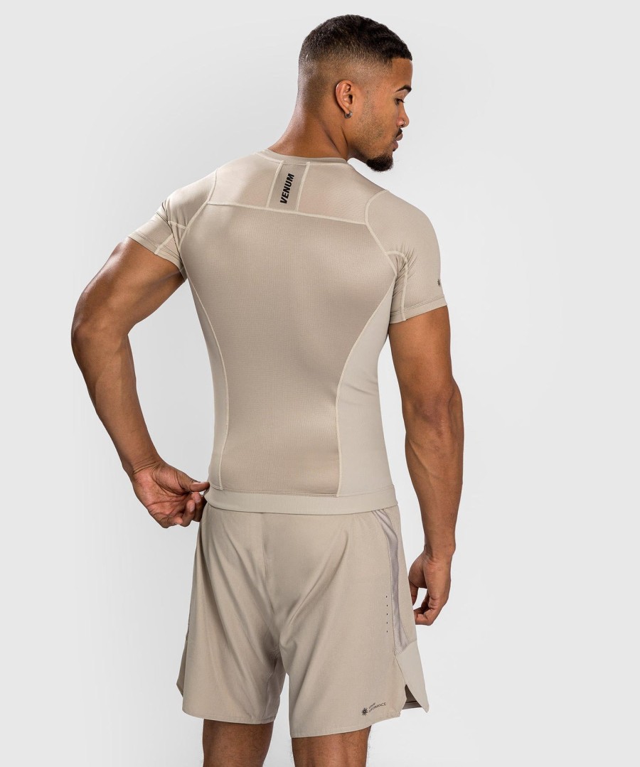 camiseta de proteção solar venum g-fit air de manga curta - areia