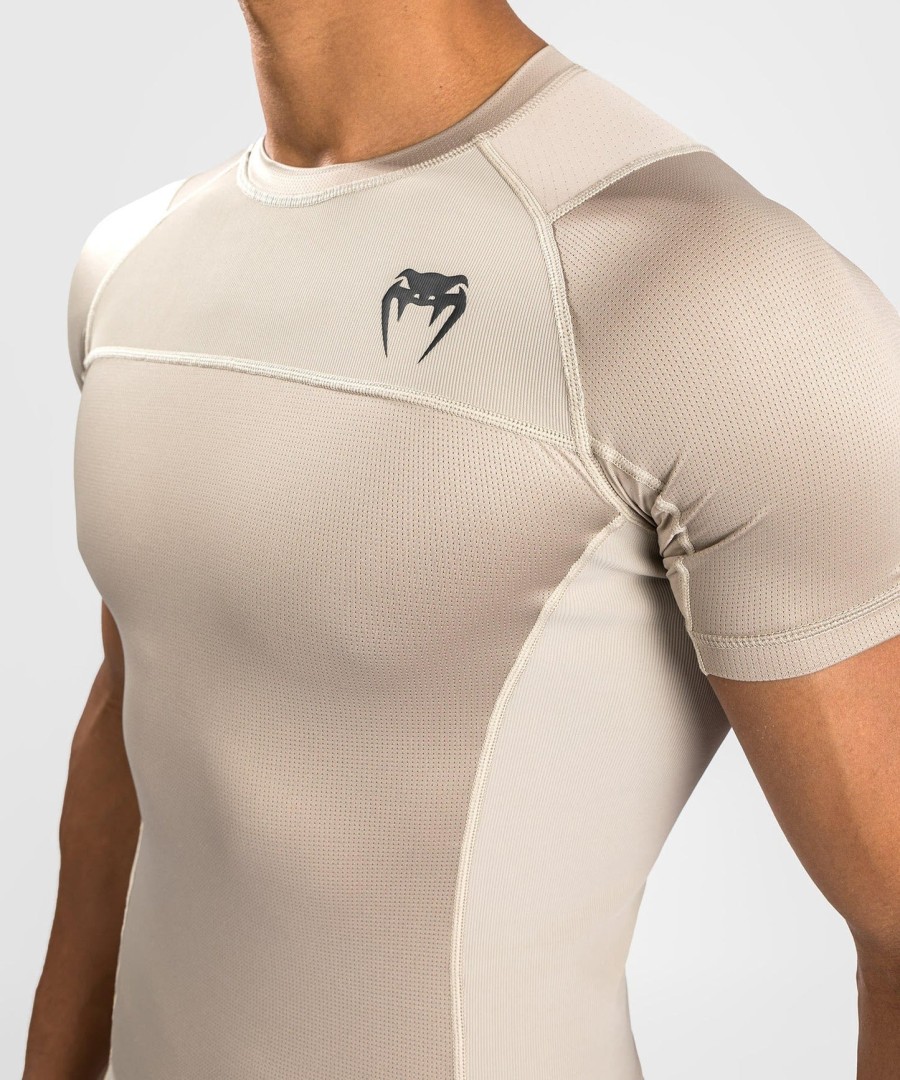 camiseta de proteção solar venum g-fit air de manga curta - areia