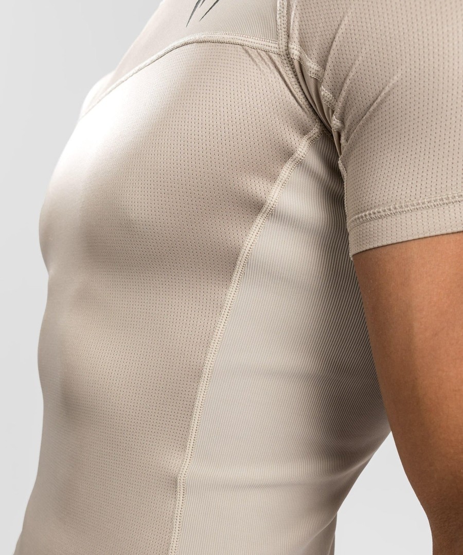 camiseta de proteção solar venum g-fit air de manga curta - areia