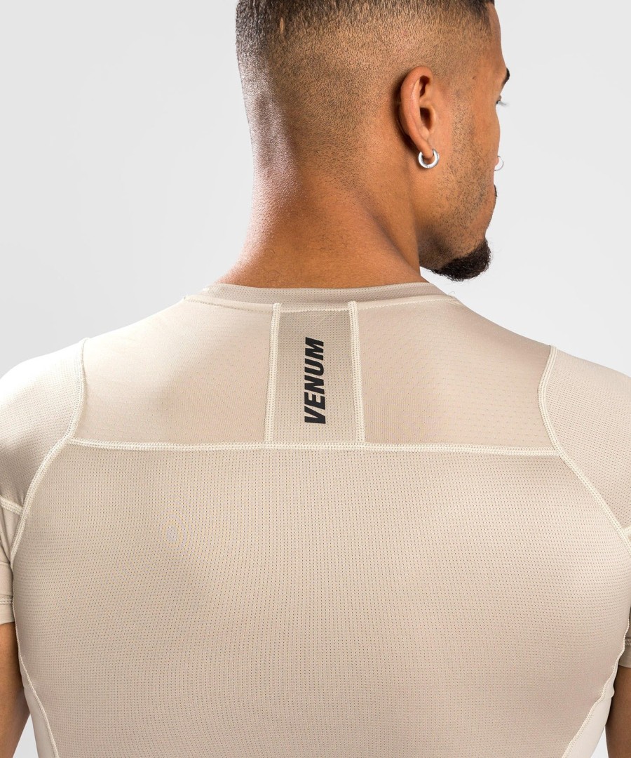 camiseta de proteção solar venum g-fit air de manga curta - areia