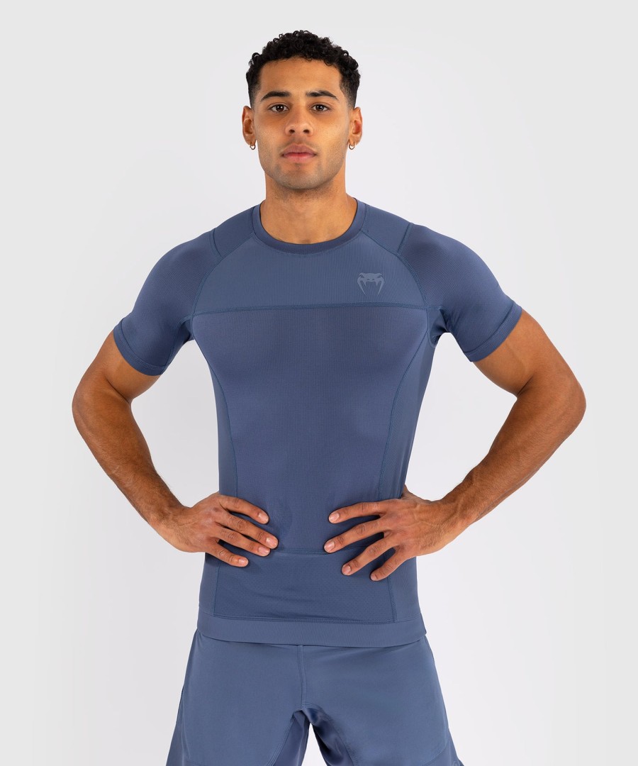 camiseta de proteção solar venum g-fit air masculina de manga curta - azul nebuloso