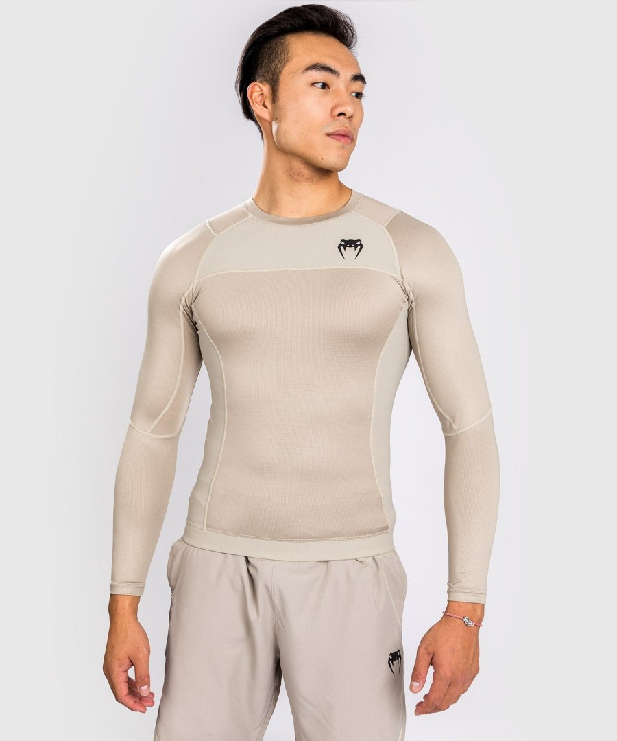 camiseta de manga comprida venum g-fit air rashguard - areia