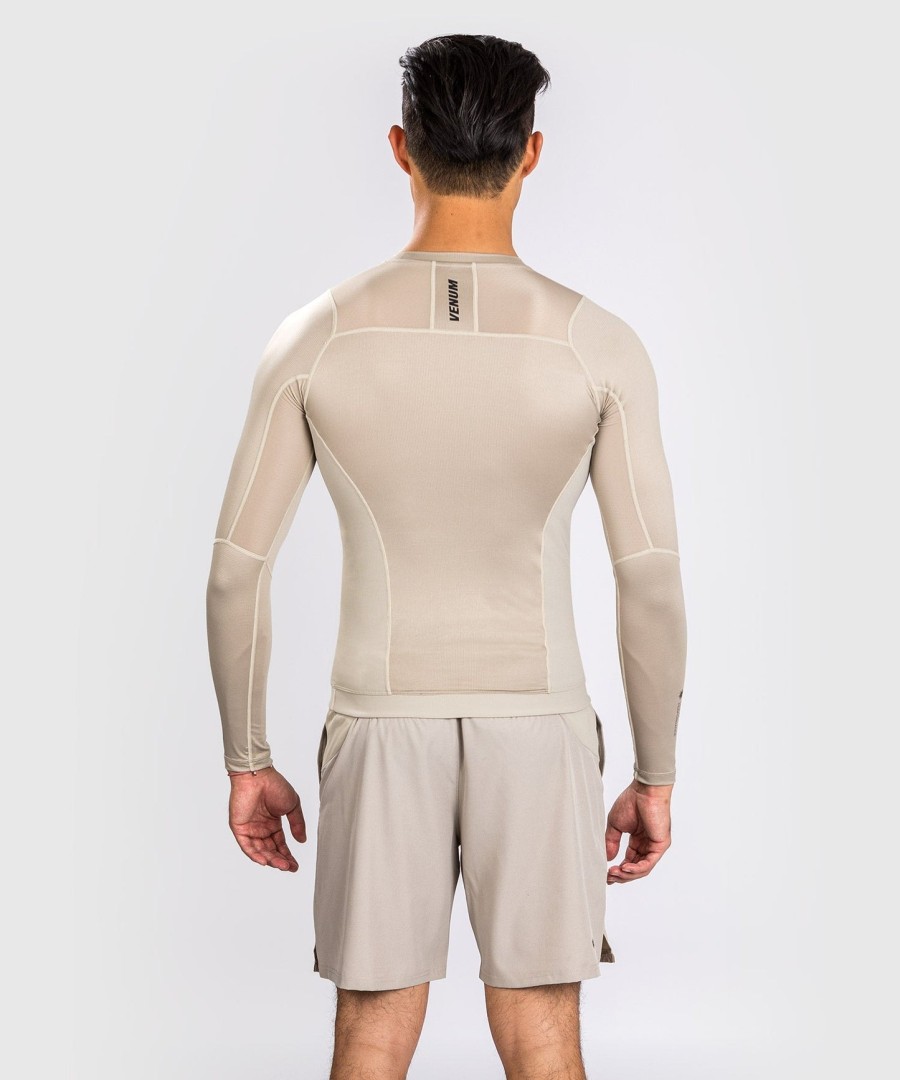 camiseta de manga comprida venum g-fit air rashguard - areia