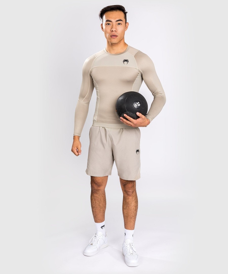 camiseta de manga comprida venum g-fit air rashguard - areia