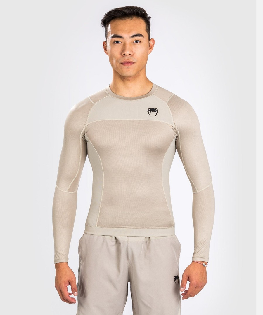 camiseta de manga comprida venum g-fit air rashguard - areia