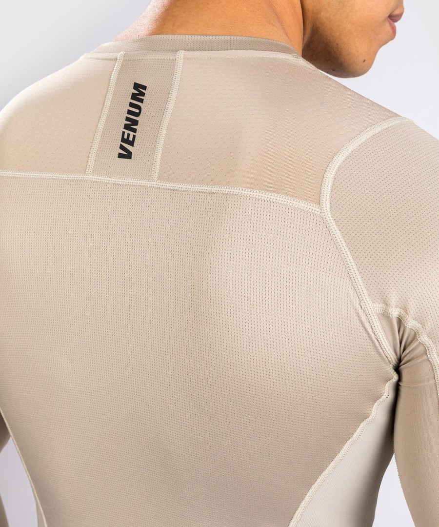 camiseta de manga comprida venum g-fit air rashguard - areia