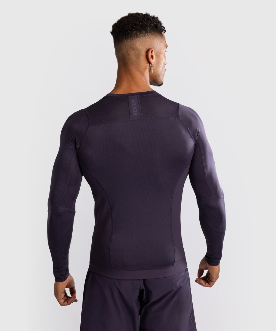 camiseta de proteção solar venum g-fit air masculina de manga comprida - roxo escuro