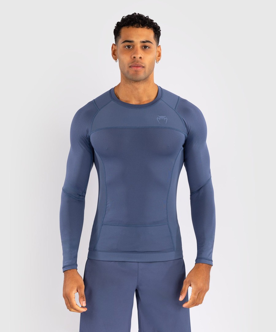 camiseta de proteção solar venum g-fit air masculina de manga comprida - azul nebuloso